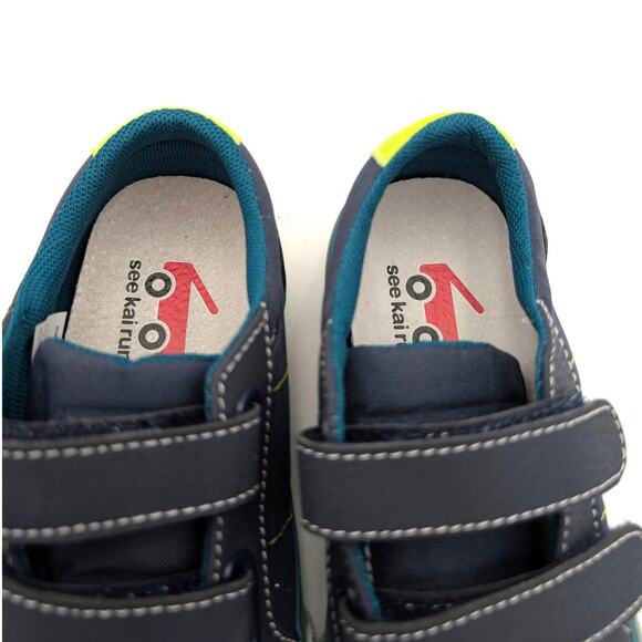 See Kai Run Waylon Hook & Loop Sneaker Shoes Kids' Navy/Lime Size US11 EU28 - Picture 7 of 12
